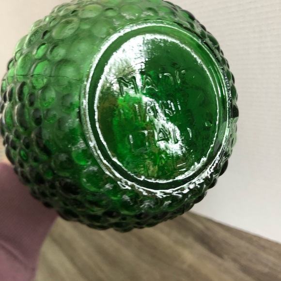 Vtg Empoli Italy Hobnail Genie Bottle with Stopper - Picture 6 of 17